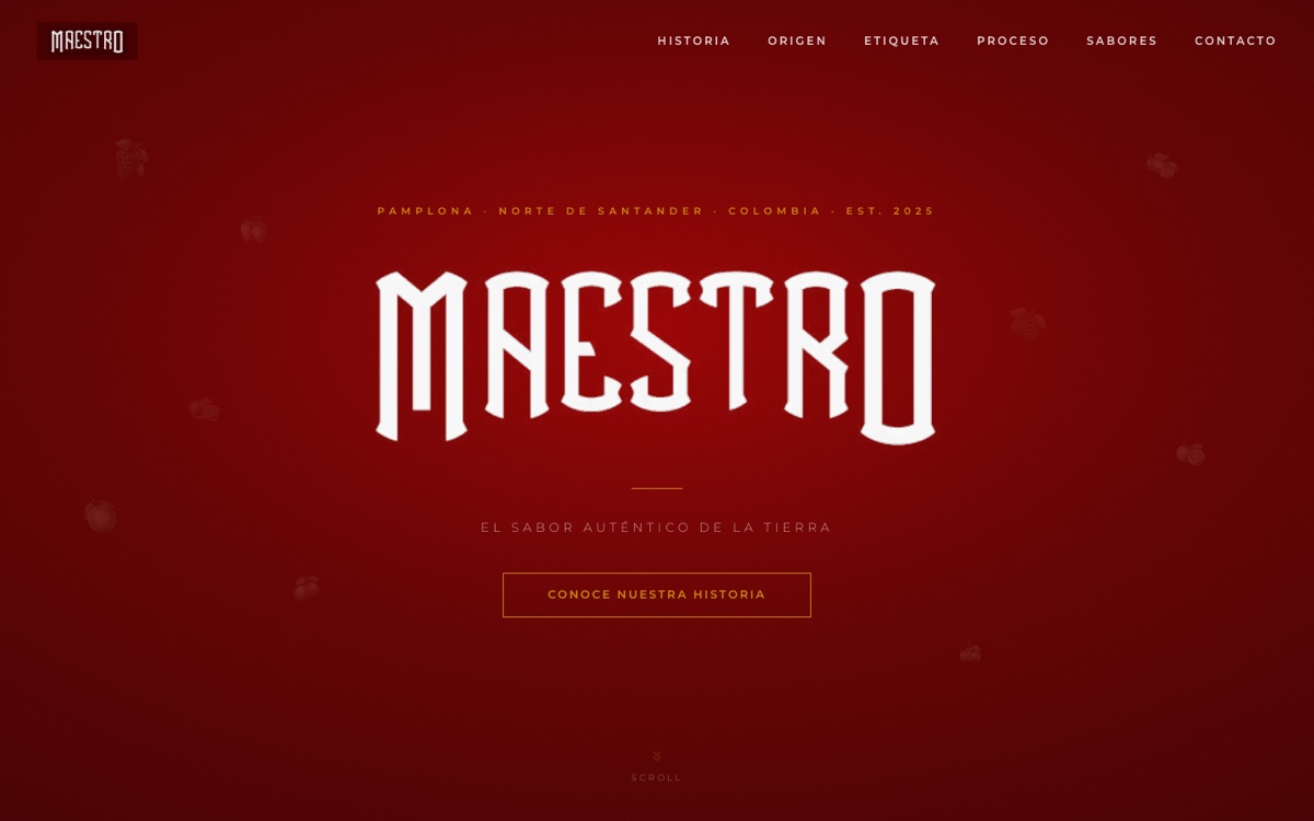 Portada del sitio web de Maestro